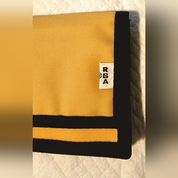 NWT 1980s waterproof Roger Gimbel Foldable Wallet w Coin Pouch Beige red Nylon - Picture 2 of 8